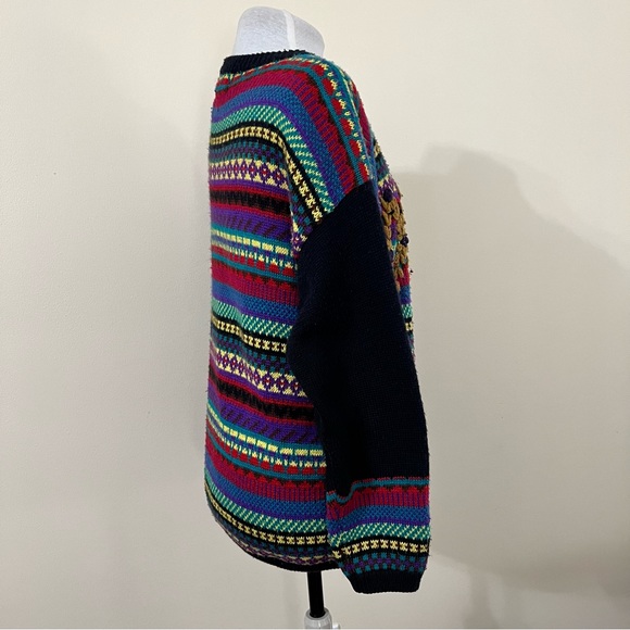 vintage franco valeri colourful knit cardigan - Picture 5 of 13